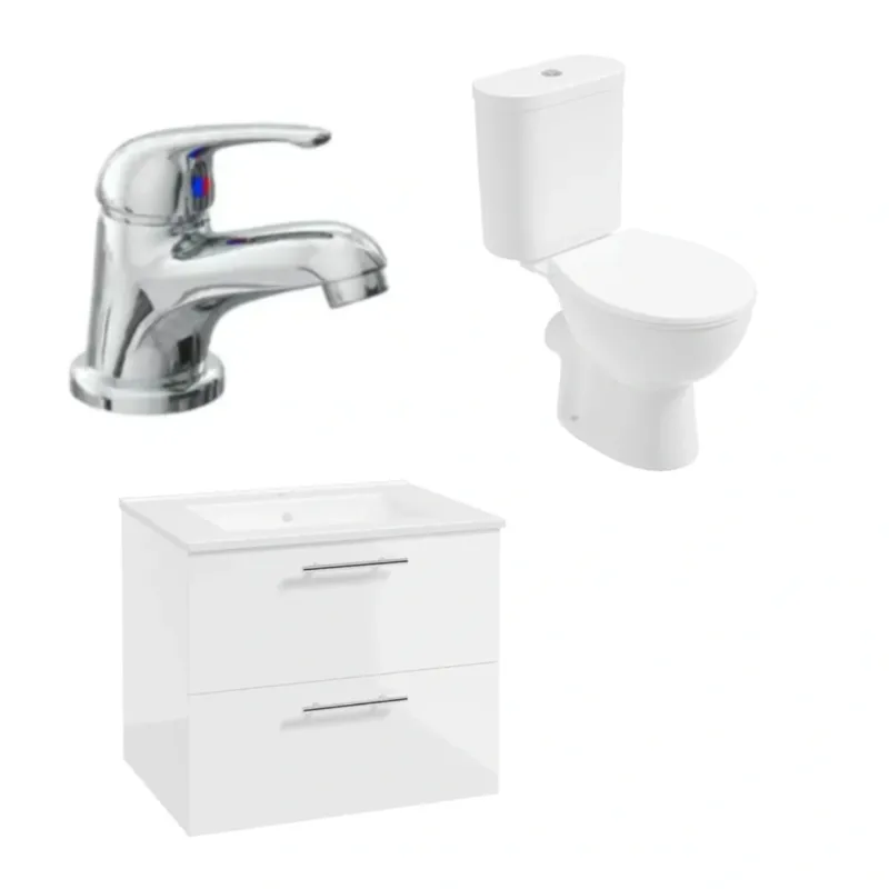 Strata Wall Hung Two Drawer Vanity Unit Bundle with WC