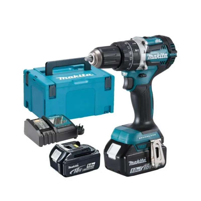 Makita DHP484RTJ 18V Brushless Combi Drill Kit 2 x 5.0Ah