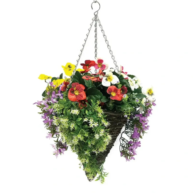 Pansy Cone Hanging Basket 30cm