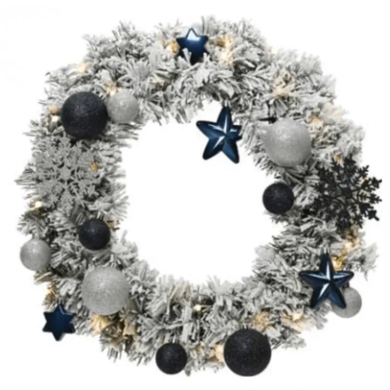 Snowy Imperial Wreath 50cm