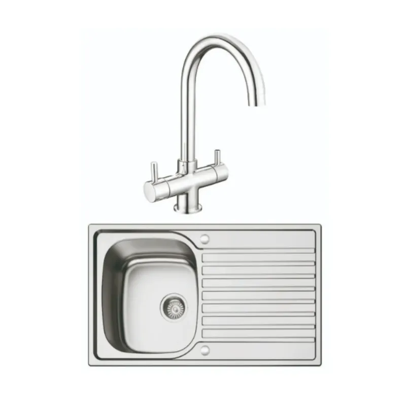 Häfele Sofia Topmount Combi-Pack– 1.0 Bowl Sink & Dual Lever Mixer Tap
