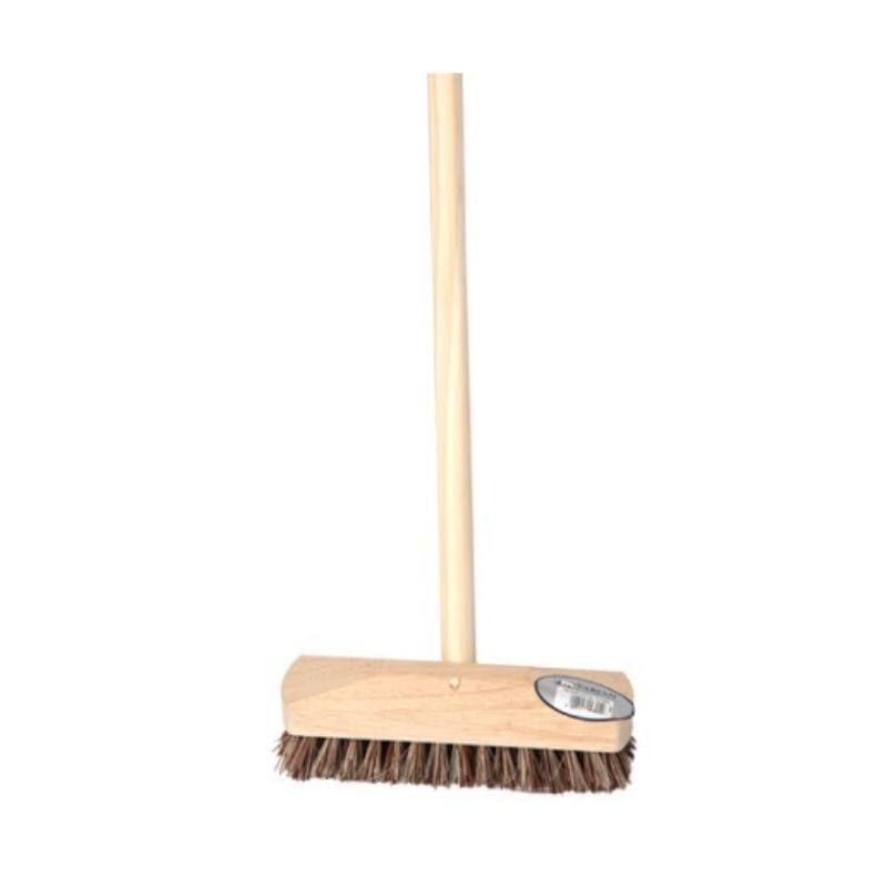 Deck Brush With Wooden Handle