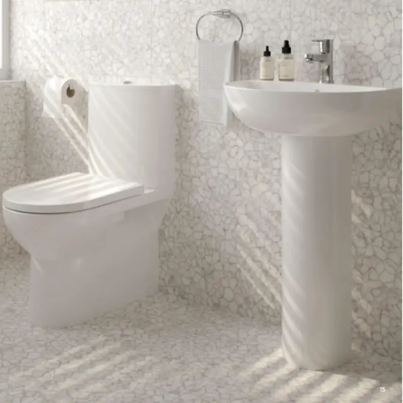 Eden Bundle WC, Basin & Pedestal and Tap