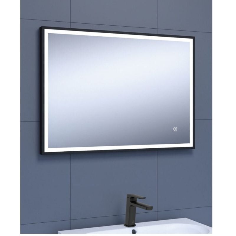 Aqualla Fuse Mirror With LED Lights and Black Frame