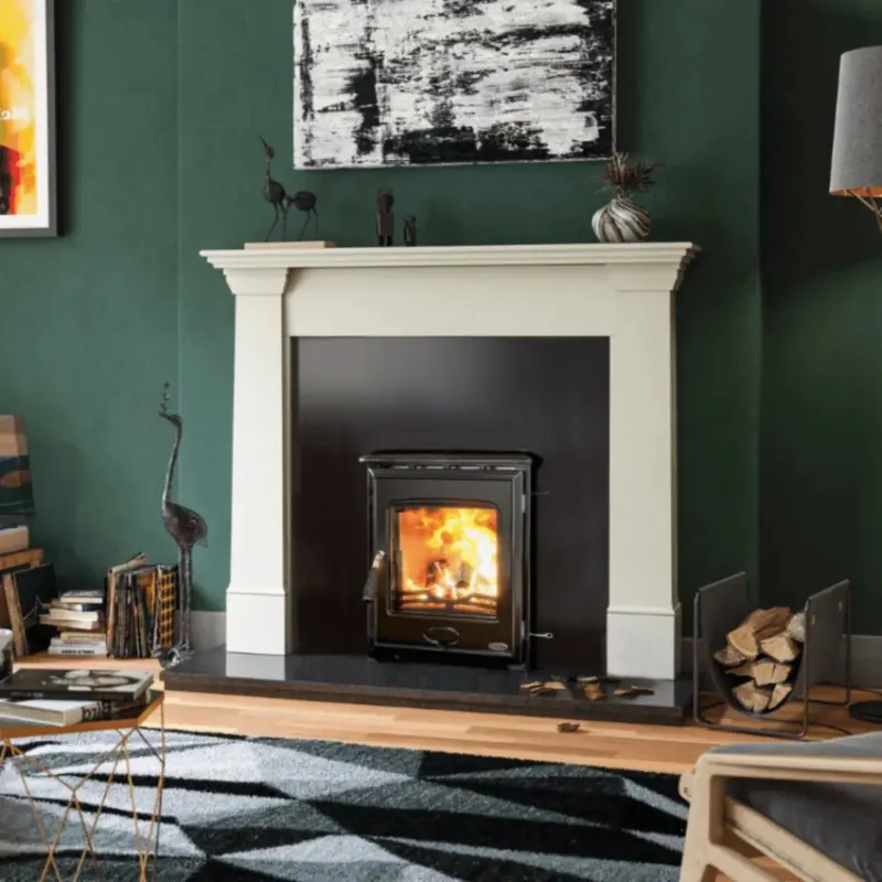 Kildare Fireplace Package Deal &ndash; 54&rdquo; Fireplace, Hearth & Insert Stove