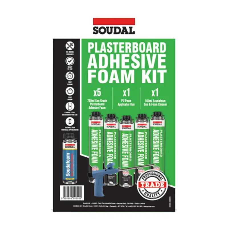 Soudal Soudafoam Plasterboard Adhesive Foam Kit 5-in-1