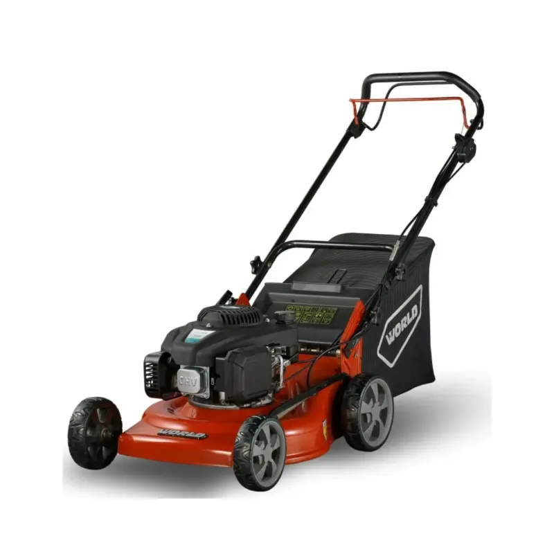 World 3-in-1 Self-Drive Petrol Lawnmower 46cm 166cc