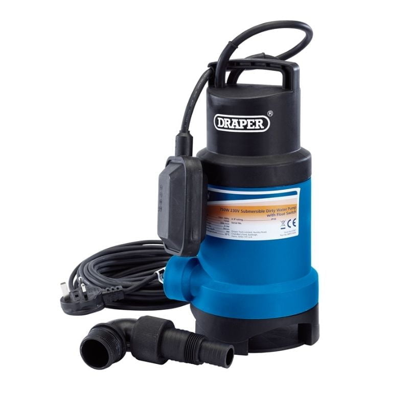 Draper 200L_Min Submersible Dirty Water Pump With Float Switch (750W) SWP210DW
