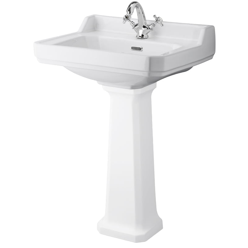 Bathroom sink with 1 tap opening part of the Cashel range