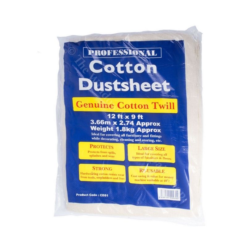 Cotton Dust Sheet Olympic 12ftx9ft