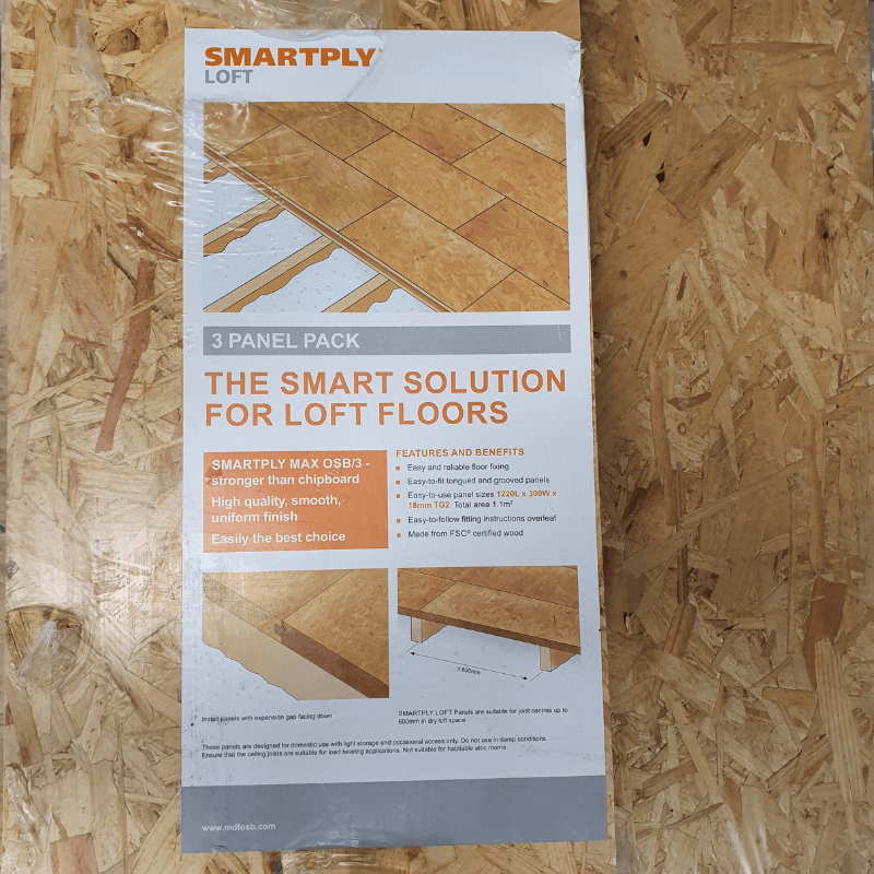 Loft Flooring Panels 1220x300x18 Pack 3 Tng