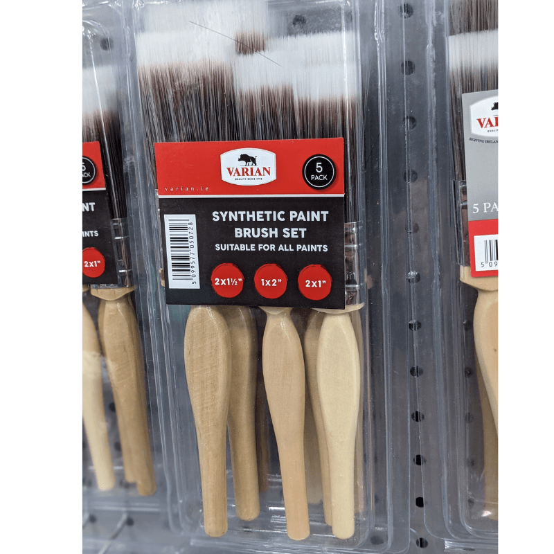Paint Brush Set - 5 Pack Synthetic