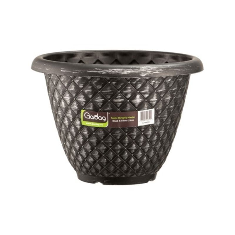 Rustic Shrigley Planter Black and Silver