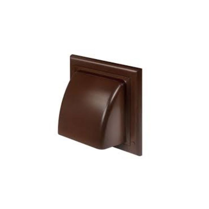 Vent Brown Hooded Flap 4 inch