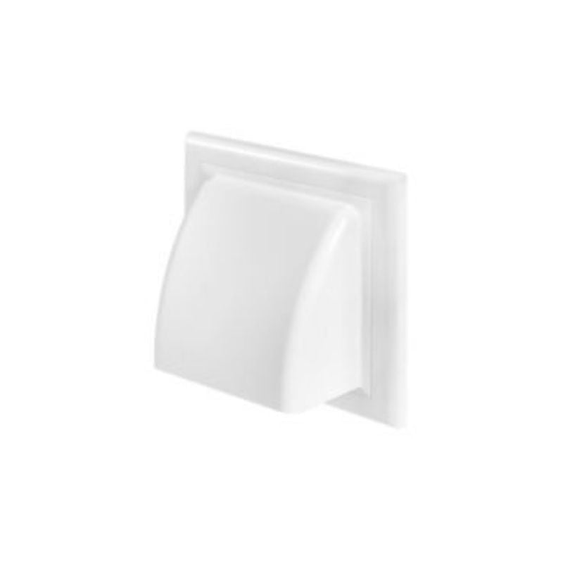 Vent White Hooded Flap 4"