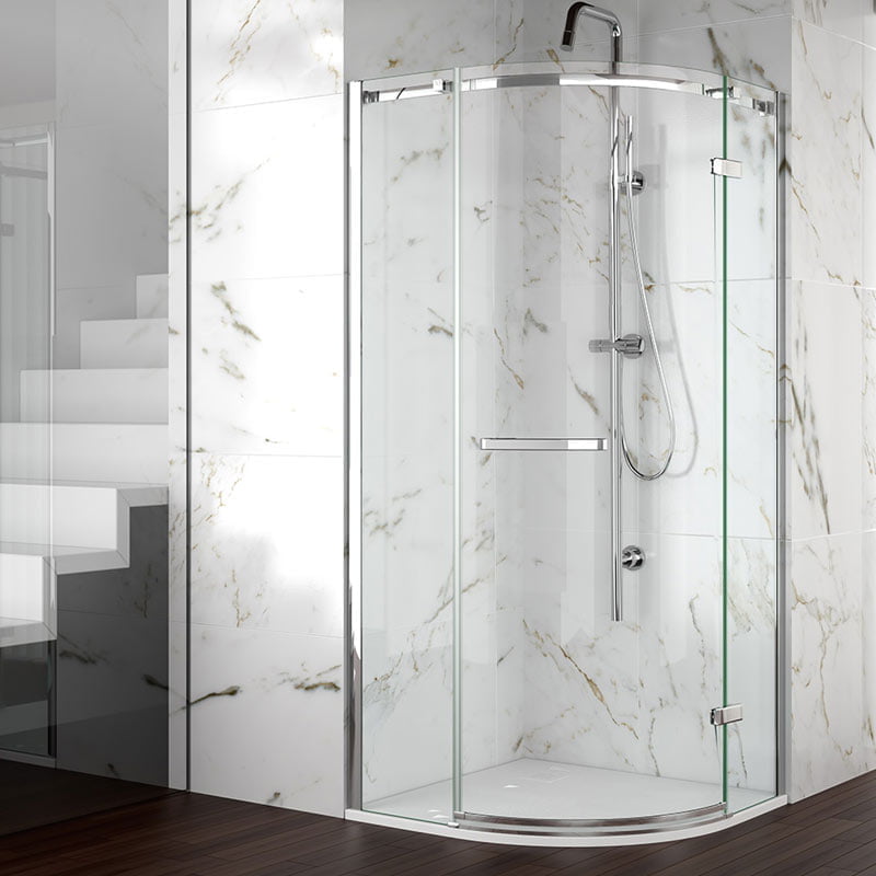 8 Series Frameless Quadrant Shower Doors