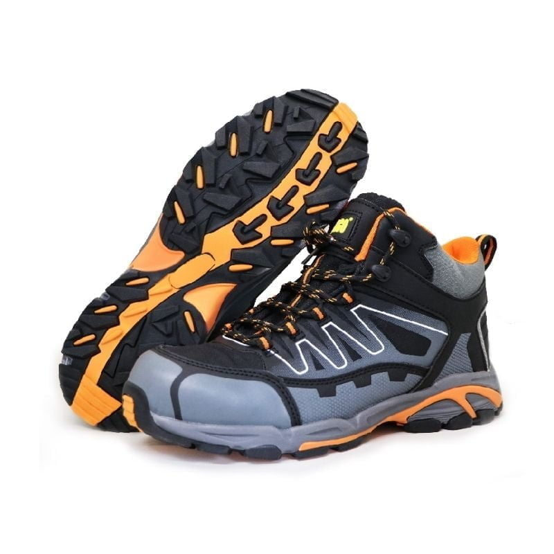 Cargo Jet Waterproof Safety Boots with composite toe cap grey and orange