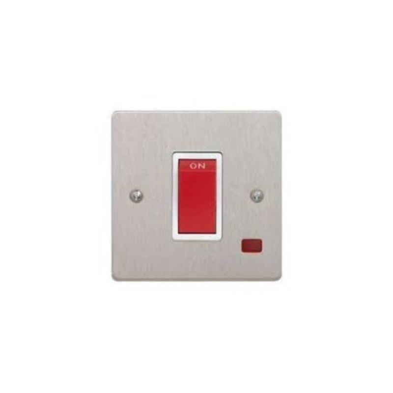 Cooker Switch 1 Gang Satin Chrome finish
