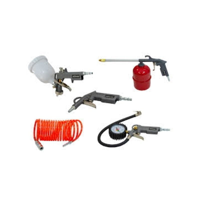 Jefferson 5 Piece Air Tool Kit + Gravity Fed Spray Gun