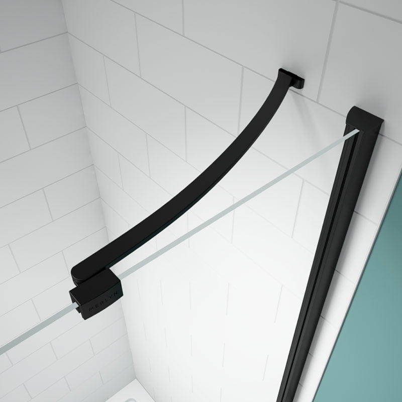 Merlyn Black Shower Door Hinge & Inline Extension Profile | 20mm