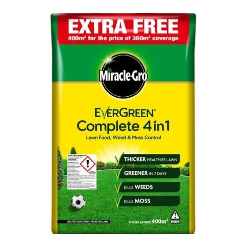 Miracle Gro Lawn Feed and Moss Killer Evergreen Complete 4 in 1 14kg