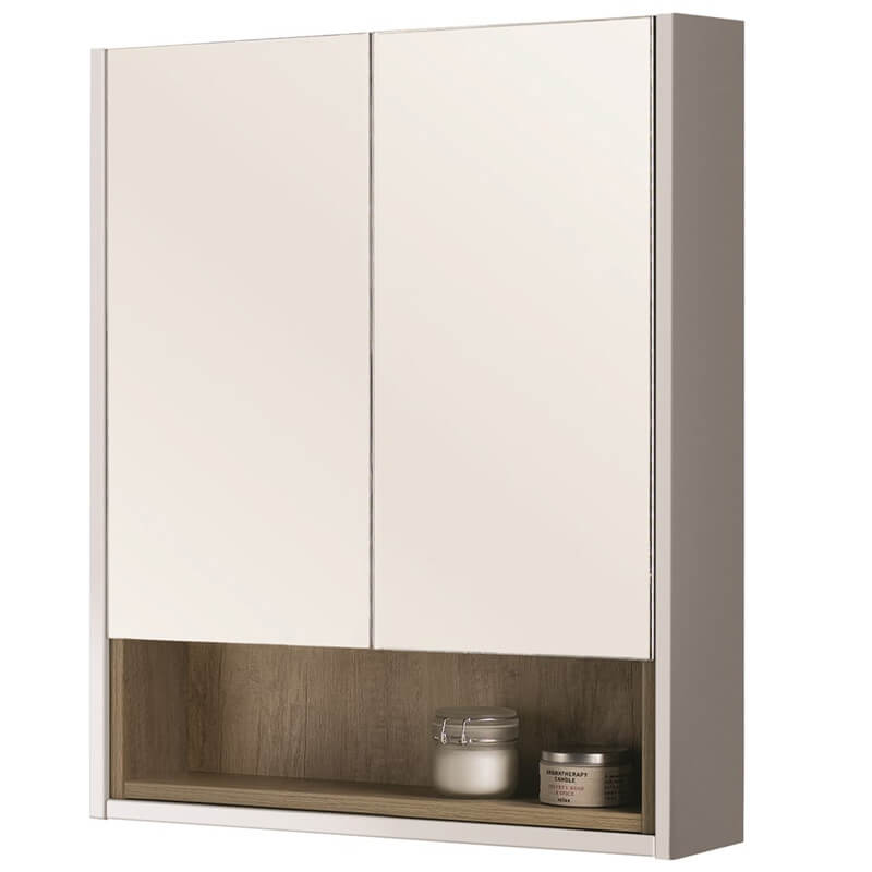 Lucca Mirror Bathroom Cabinet – Gloss White, H: 750 X W: 800 X D: 150mm
