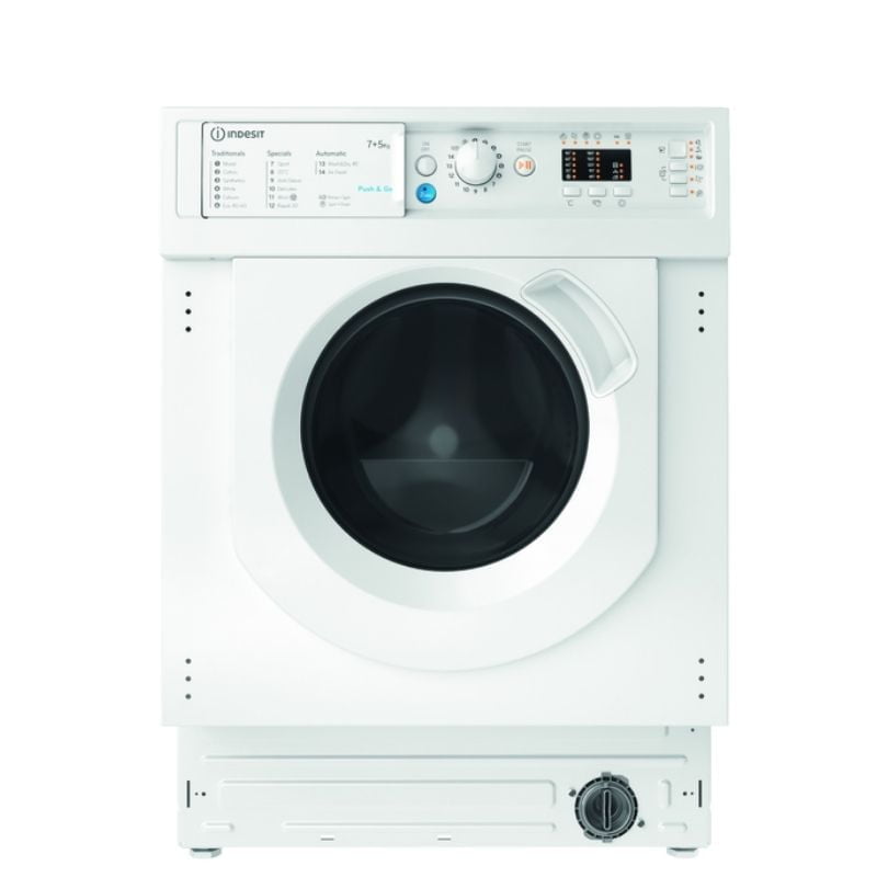 Integrated 7kg / 5kg Washer Dryer 1400 Spin Indesit BI WDIL 75125 UK N