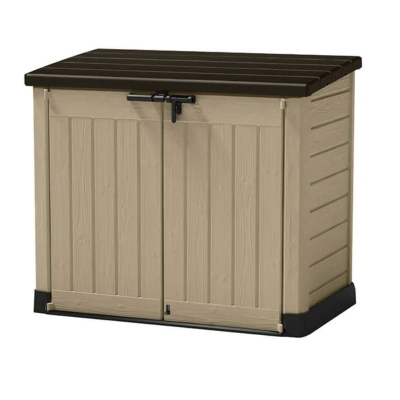 Keter Max Store It Out Storage Shed brown lid