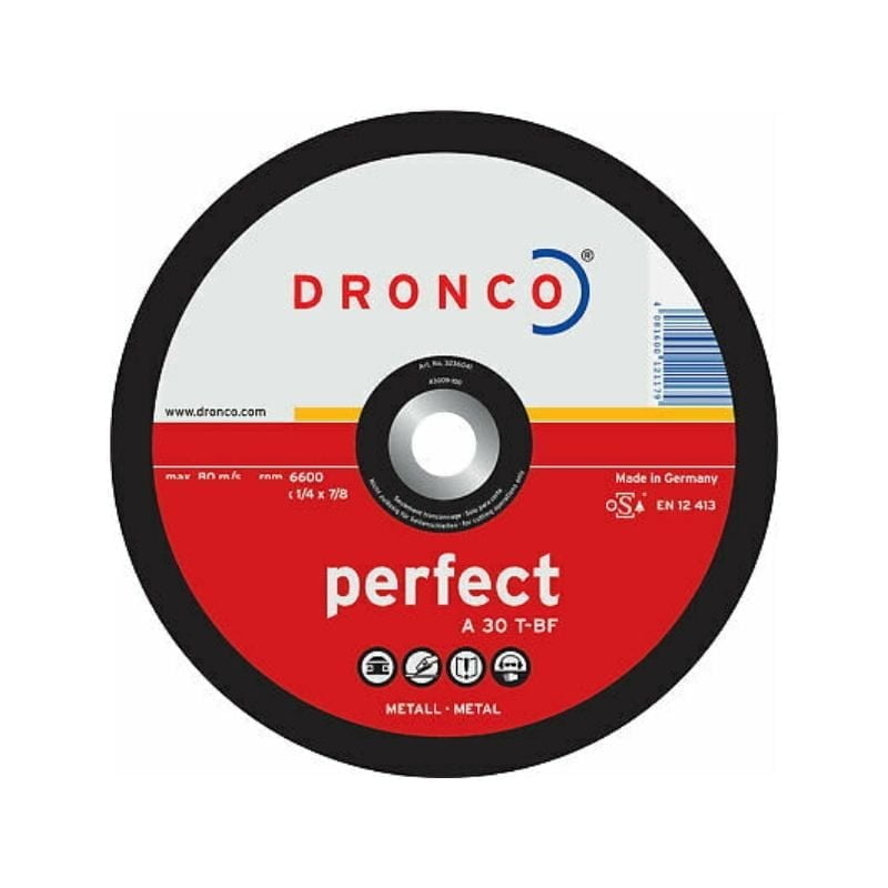 Steel Grinding Disc Dronco Perfect A30T 115 x 6 x 22.2 Bore
