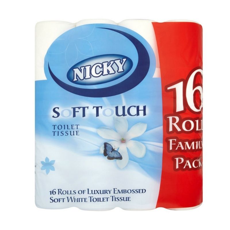 Toilet Roll - Nicky Soft Touch 16 roll Family pack