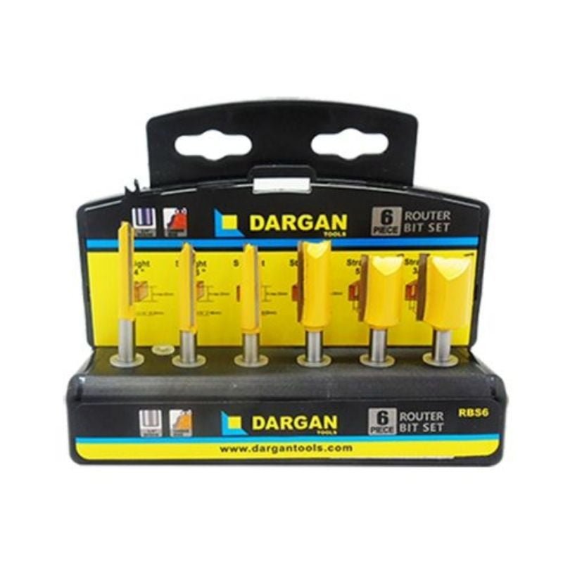 Dargan 6pc Router Bit Set Carbide Tip