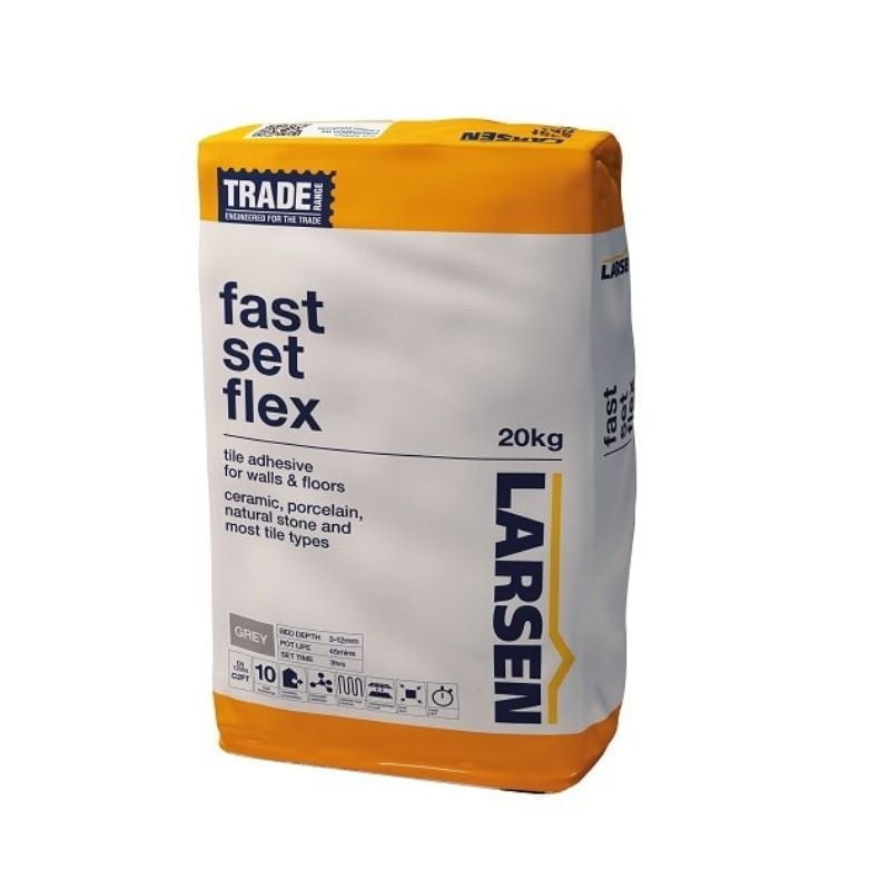 Flexible Fast Set Tile Adhesive Larsen Flex 20kg
