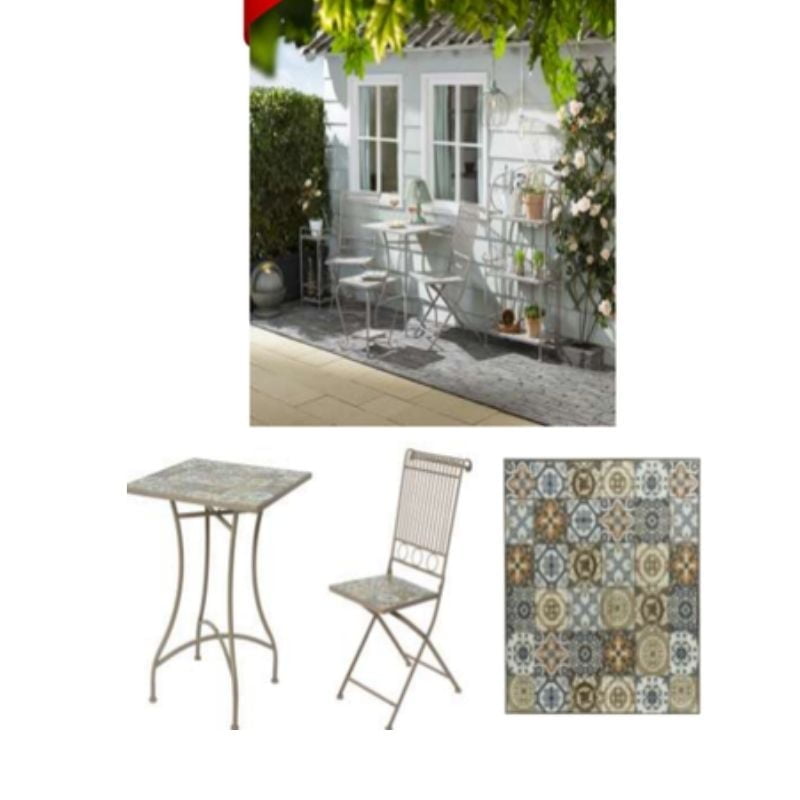 Mosaic Bistro Table And Chairs Set