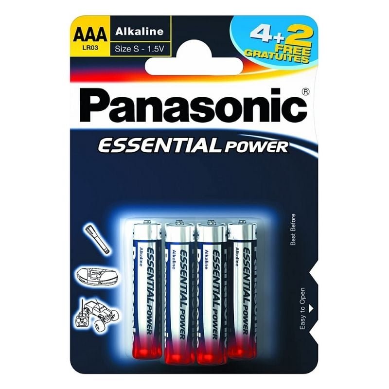 Panasonic Essential Alkaline AAA Batteries 4pk + 4