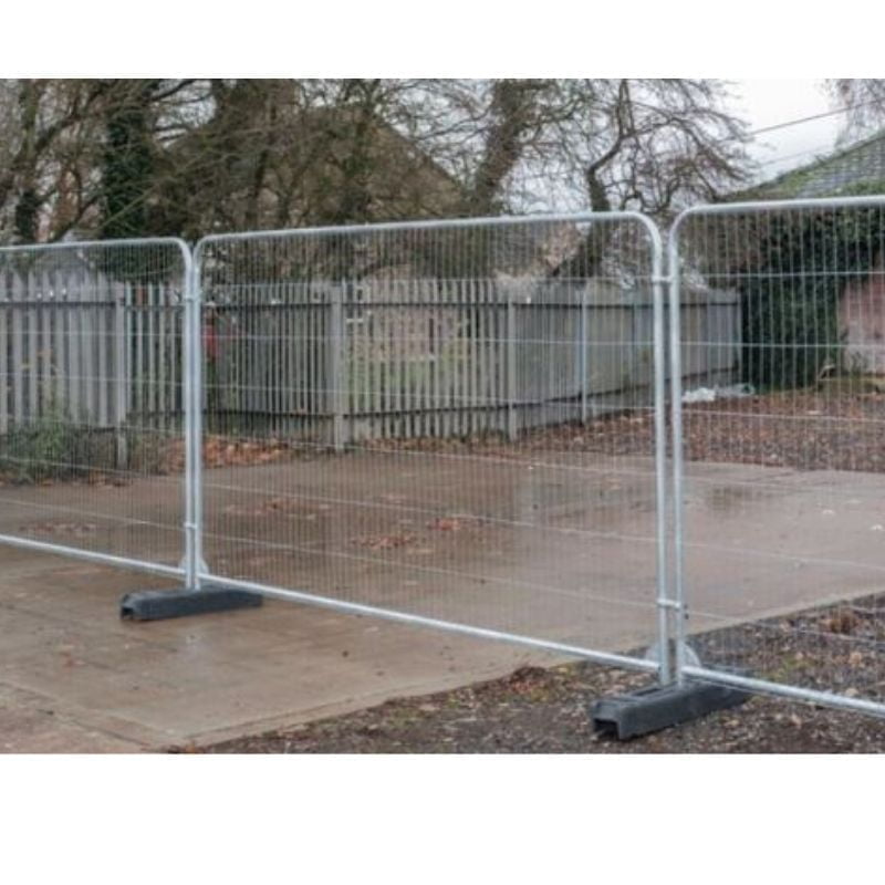 Temporary Site Fencing with Gladiator Panels, Recycled Feet and Couplers