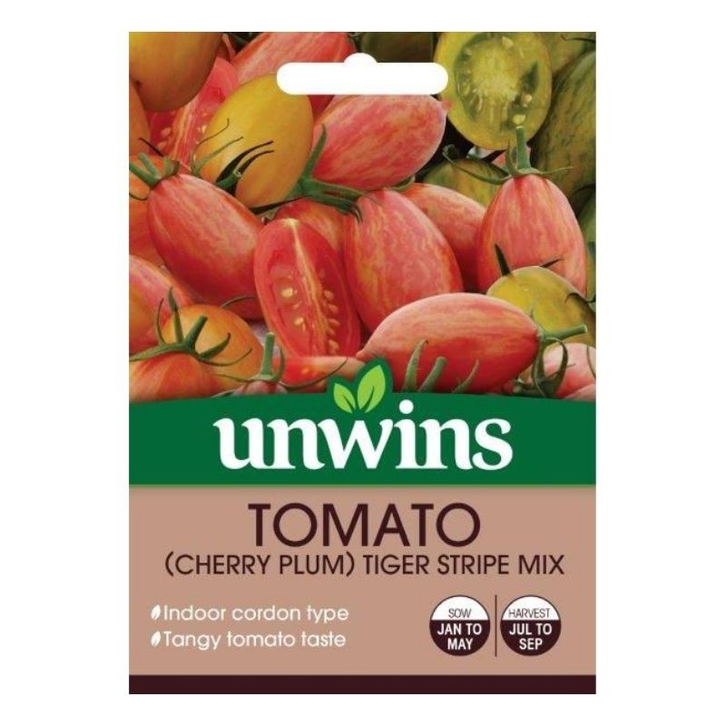 Tomato Seeds (Cherry Plum) Tiger Stripe Mix