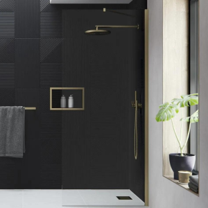 Flair AYO Wetroom Panels Brass 700mm