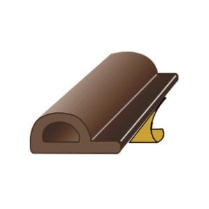 P Strip Draught Excluder from Exitex - 5 Metres - Brown