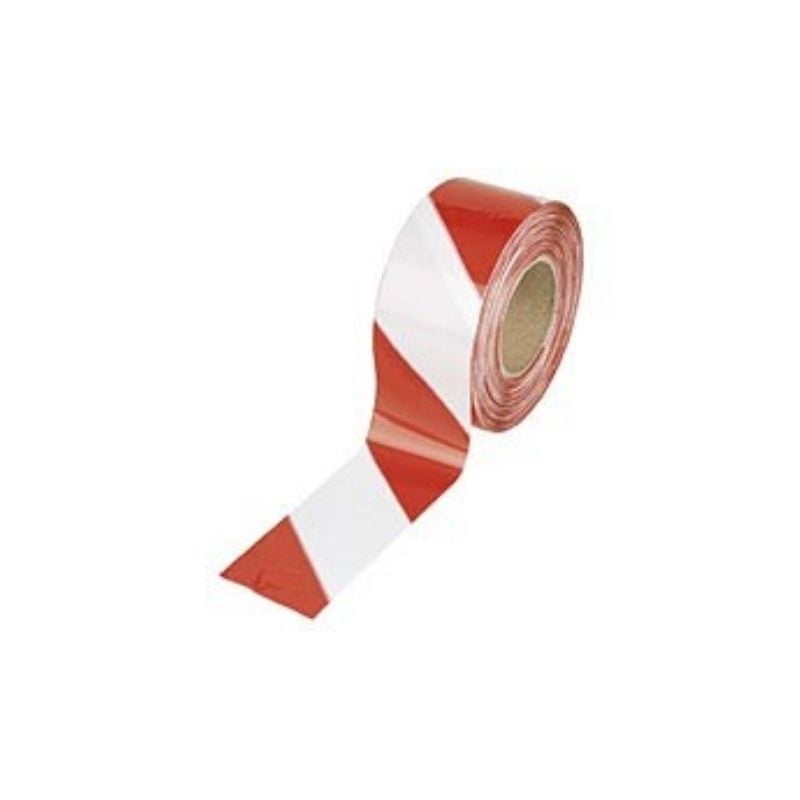 Red & White Warning Tape 500 Metres Long