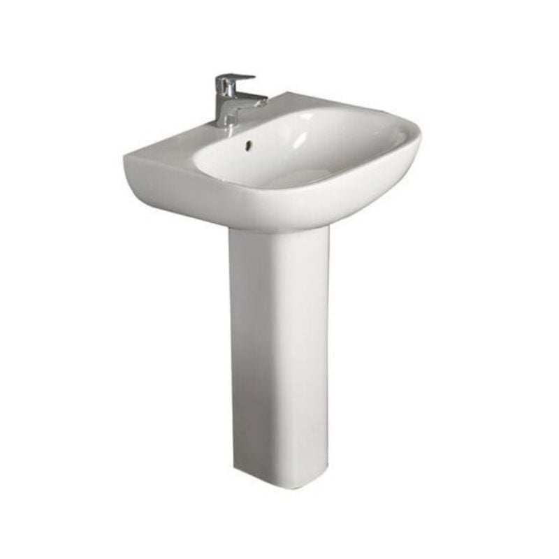 Tonique Bathroom Sink & Pedestal |  55cm – Sink + Full Pedestal