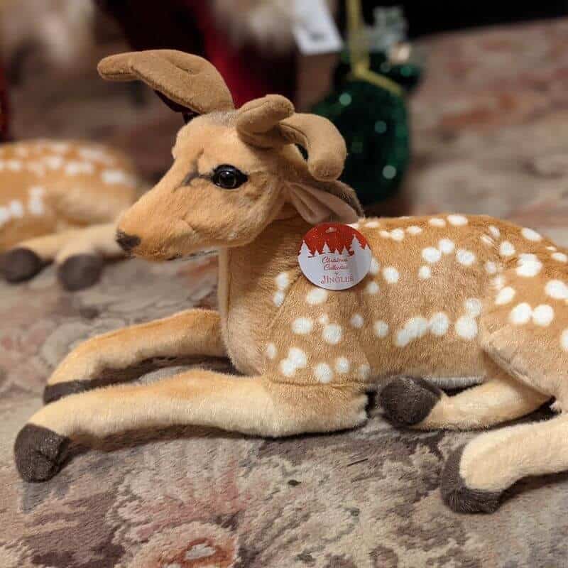 50cm Plush Lying Deer Christmas Decoration