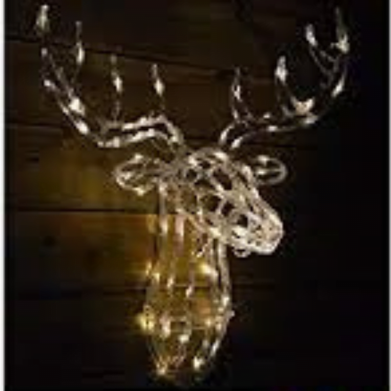 70cm Acrylic Wall Mounted Reindeer