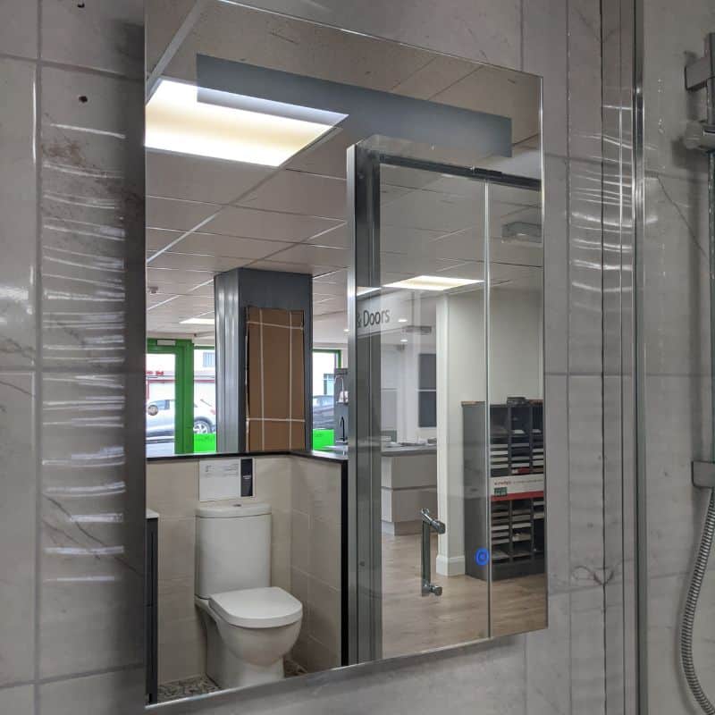 Isla LED Bathroom Mirror 50cm X 70cm With Shaving Socket (1)