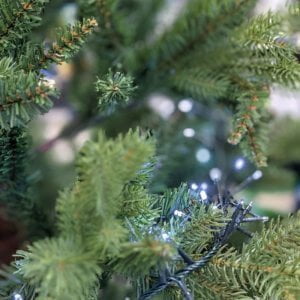 Kingston Pine 7 foot Artificial Christmas Tree branches and lights