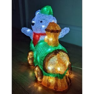 LED Acrylic Train Christmas Decoration - 34.5cm