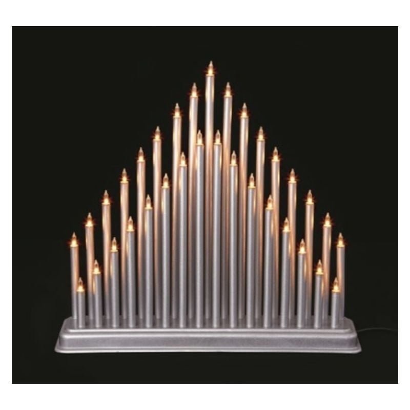 Light Candle Bridge Tower With 33 Lights - Silver