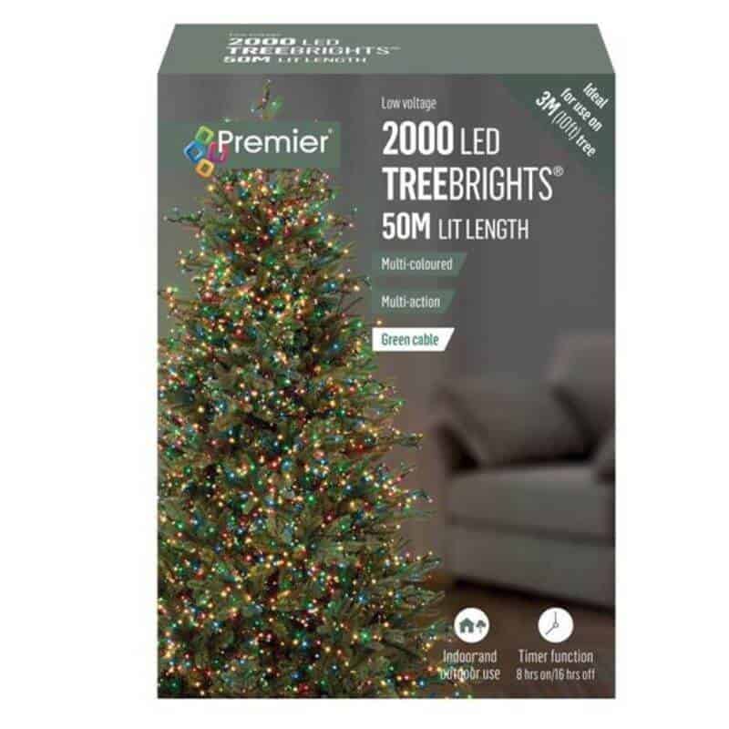 Christmas Tree Lights With Timer 2000 LED Multi-Action Treebrights