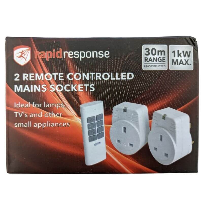 Remote Controlled Mains Sockets – 2 Sockets Per Pack