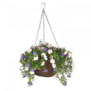 Artificial Petunia Hanging Easy Basket - 30cm