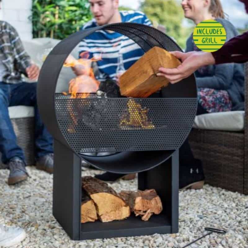 Camacha Fire Pit – Round Double Sided Perforated With Grill